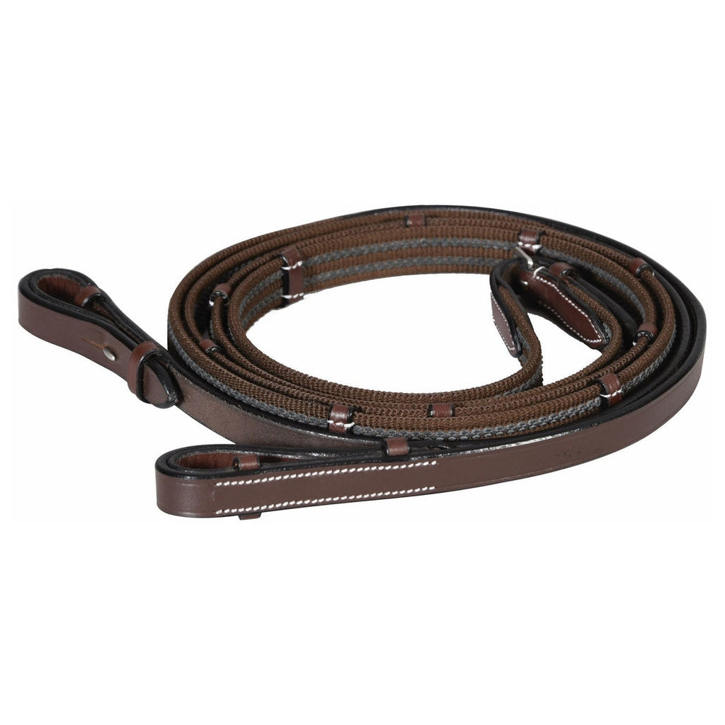 Henri de Rivel Pro Rubber Lined Web Reins - Breeches.com