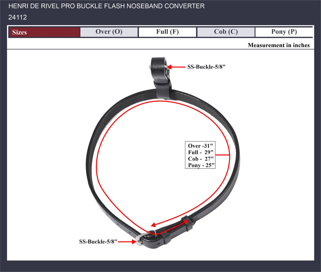 Henri de Rivel Pro Buckle Flash Noseband Converter