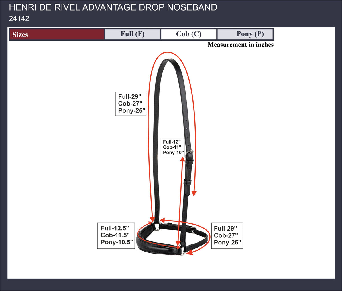 Henri de Rivel Advantage Drop Noseband