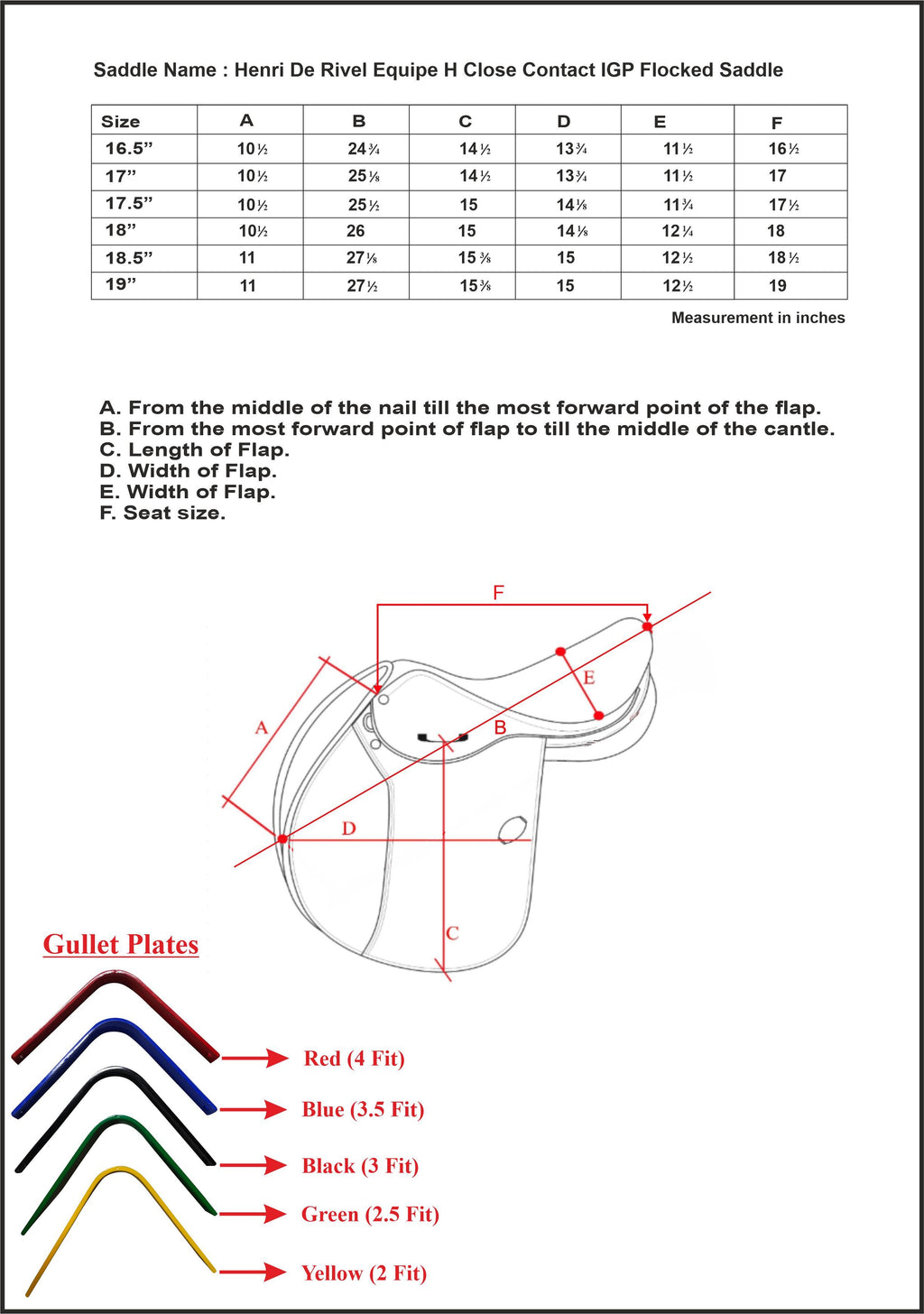 Henri De Rivel Equipe H Close Contact IGP Flocked Saddle