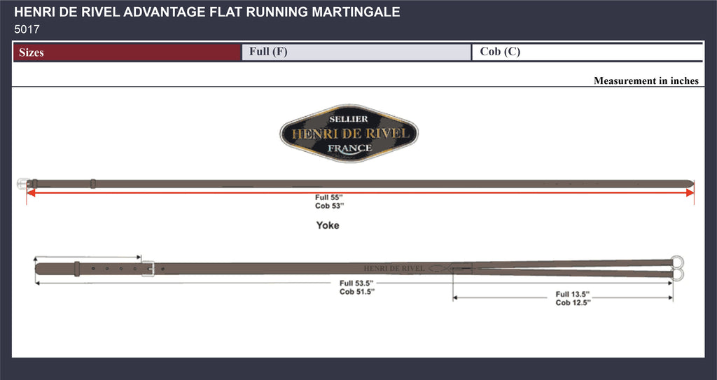 Henri de Rivel Advantage Flat Running Martingale