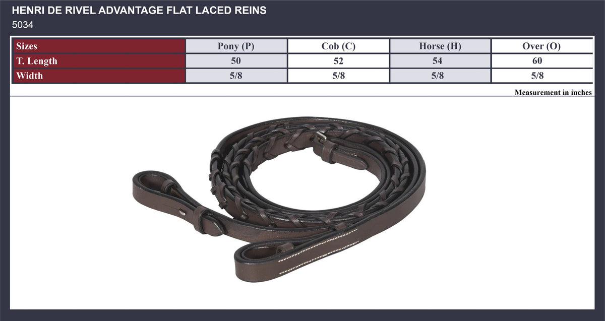 Henri de Rivel Advantage Flat Laced Reins