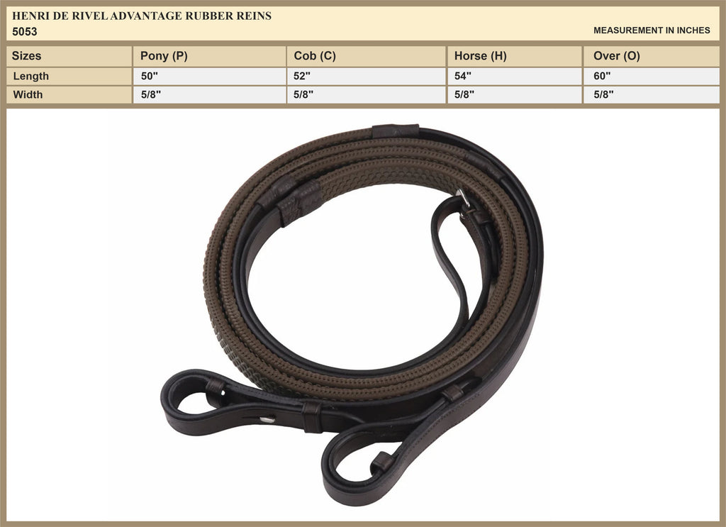 Henri de Rivel Advantage Rubber Reins