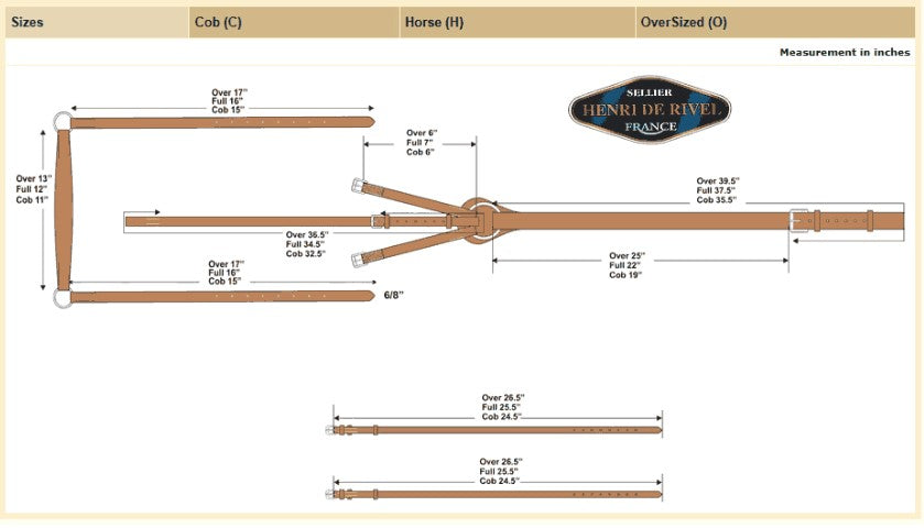 Henri de Rivel Advantage Flat Breastplate Martingale with Standing Attachment