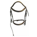 Henri de Rivel Pro Mono Crown Fancy Bridle with Patent Leather Piping and Laced Reins